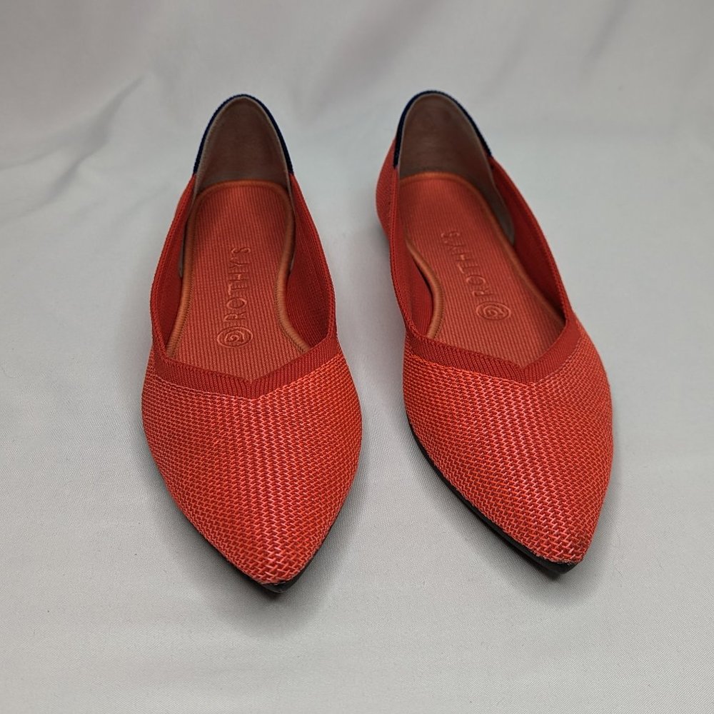 Rothy's Flame Points Custom Hand Stitched Flamingo 9.5
